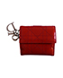 Christian Dior Lady Dior Stitched Cannage Wallet, front view